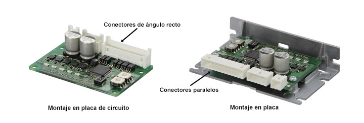 2 tipos de montaje y configuraciones de conector